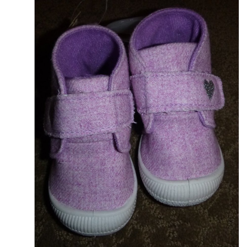 Baby Girls First Steps Walker Woven Shoes Bootie Size 6/9 9/12 months Purple NWT